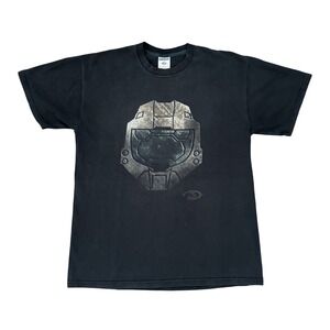 Vintage Halo 3 Master Chief Graphic T-Shirt Jerzees Heavyweight Black Medium